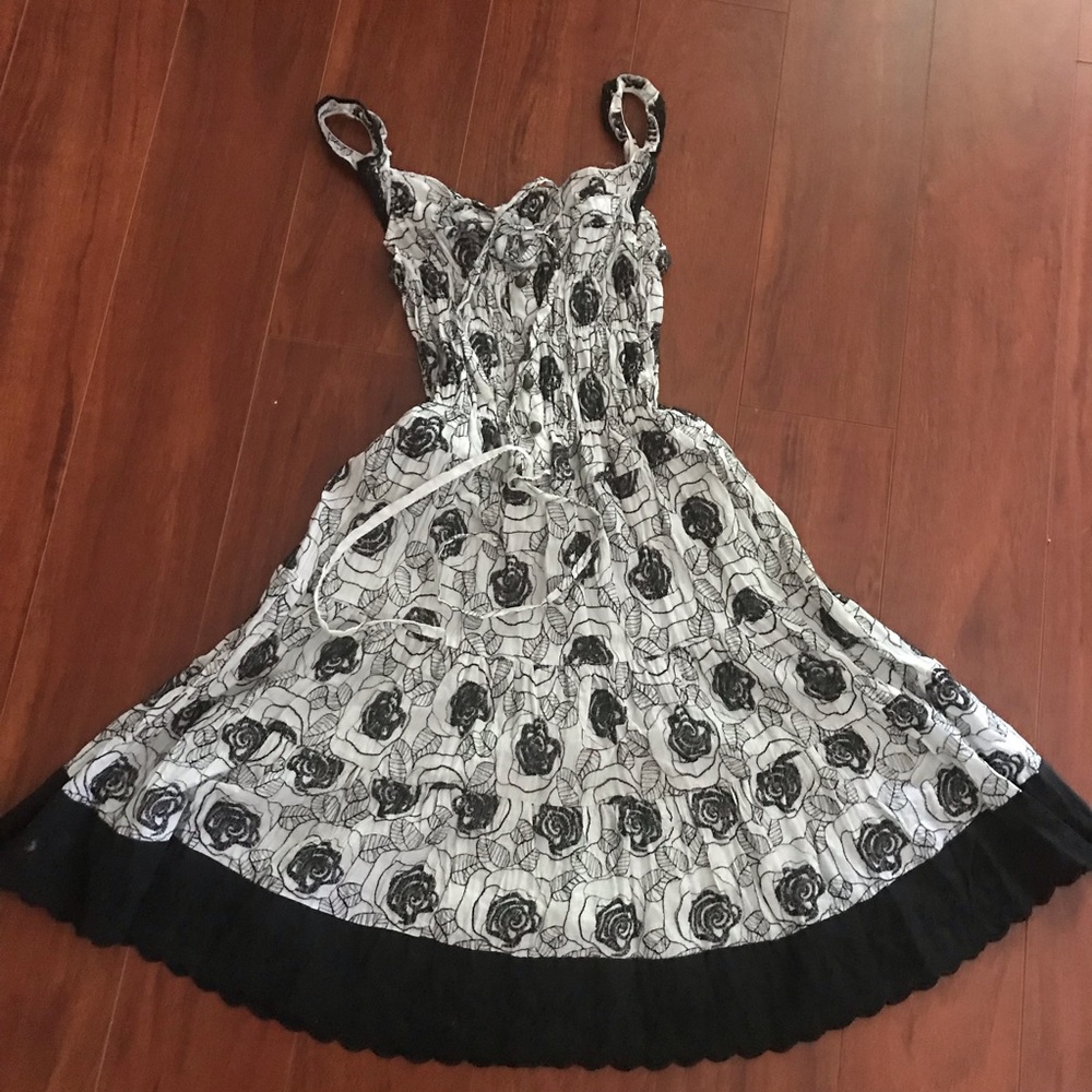 Cotton embroidered a-line sundress